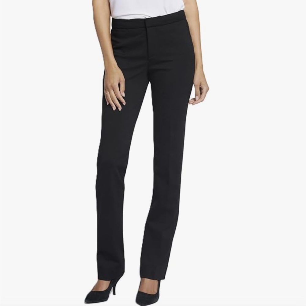 NYDJ Women's Ponte Trouser Pant, Black, 8
